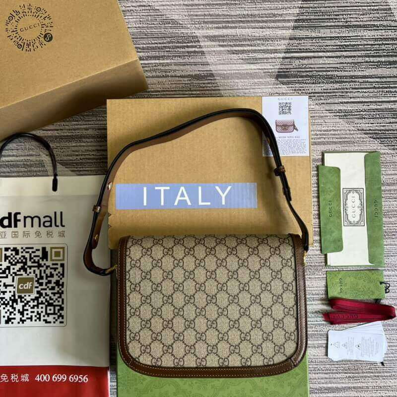 Gvc*1 Horsebit 1955 Canvas Small Shoulder Bag