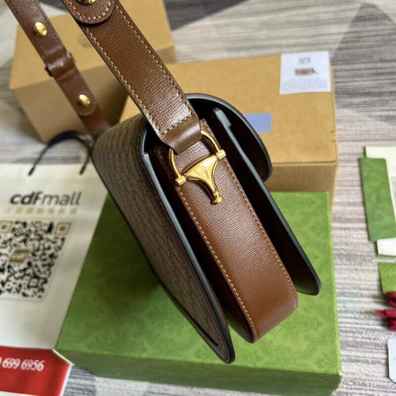 Gvc*1 Horsebit 1955 Canvas Small Shoulder Bag