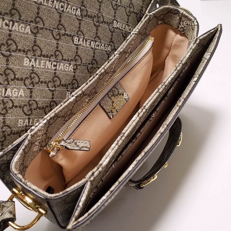 Gvc*1 x Ba1en*iaga Horsebit 1955 Small Shoulder Bag