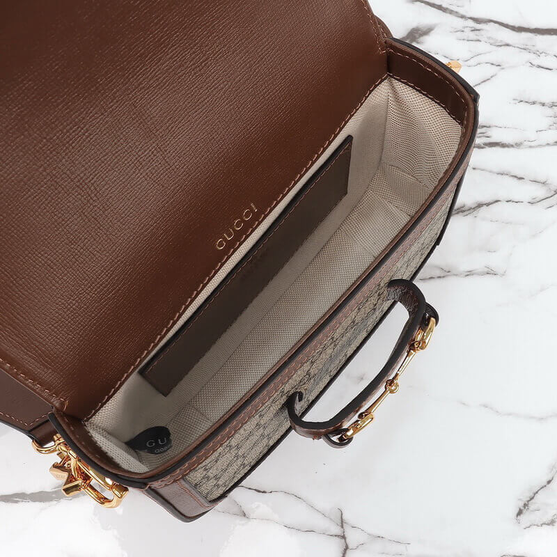 Gvc*1 Horsebit 1955 Canvas Mini Shoulder Bag