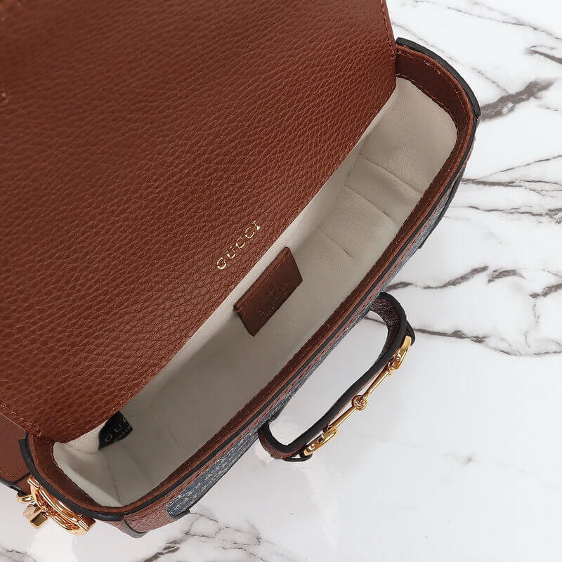 Gvc*1 Horsebit 1955 Demin Mini Shoulder Bag