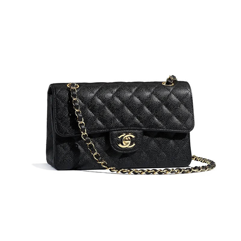 Ch**el Caviar Small Double Flap Bag A01113