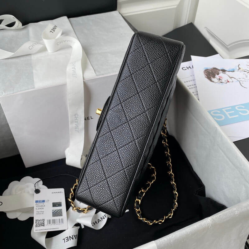 Ch**el Caviar Small Double Flap Bag A01113