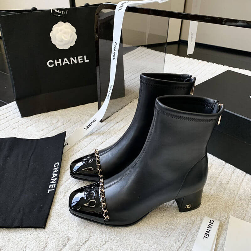 Ch**el Chunky Heel Short Boots