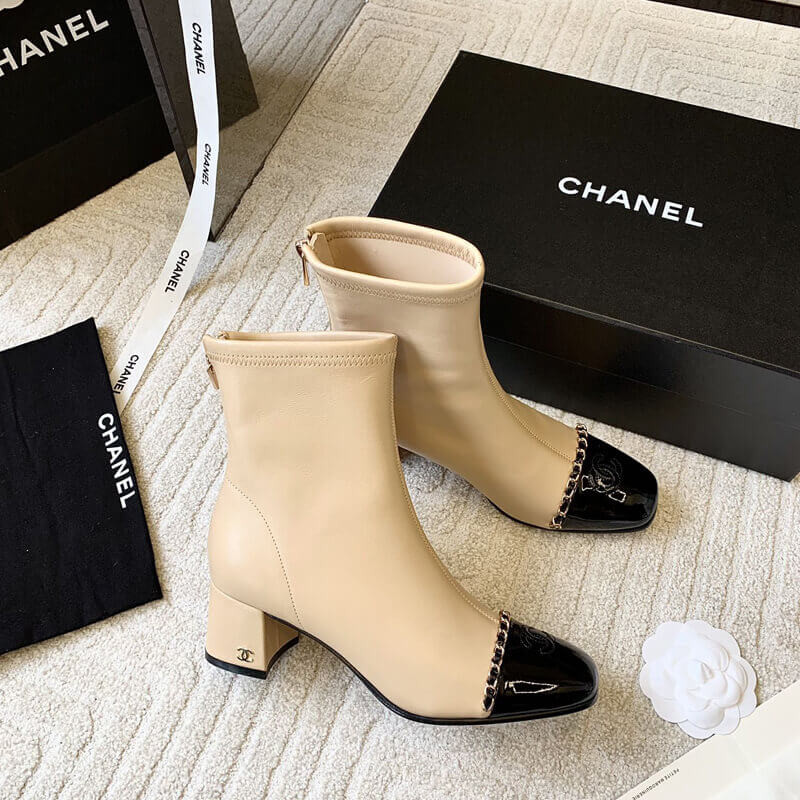 Ch**el Chunky Heel Short Boots