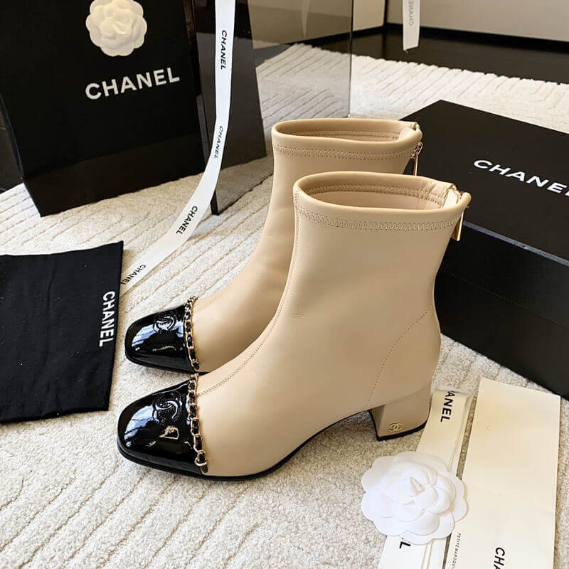 Ch**el Chunky Heel Short Boots