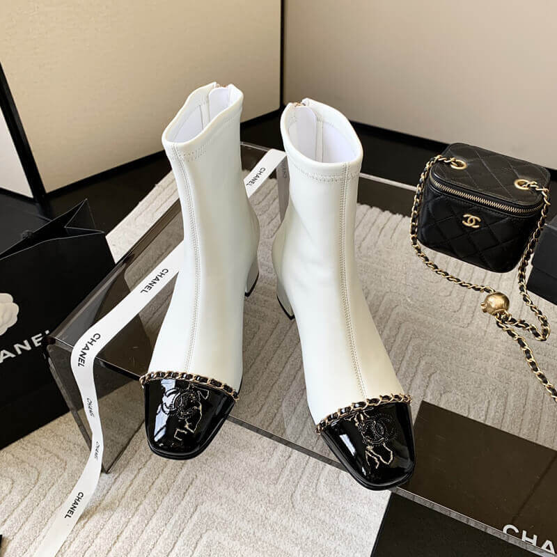 Ch**el Chunky Heel Short Boots