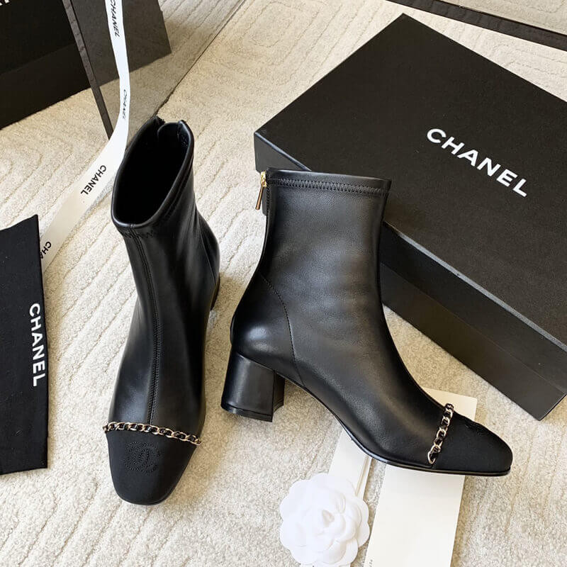 Ch**el Chunky Heel Short Boots
