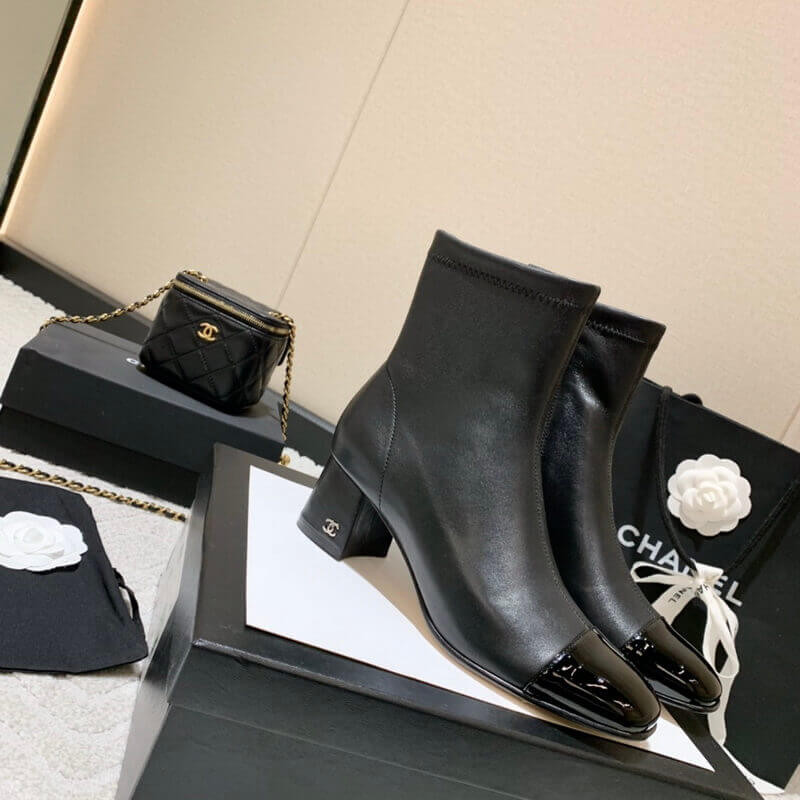 Ch**el Chunky Heel Short Boots