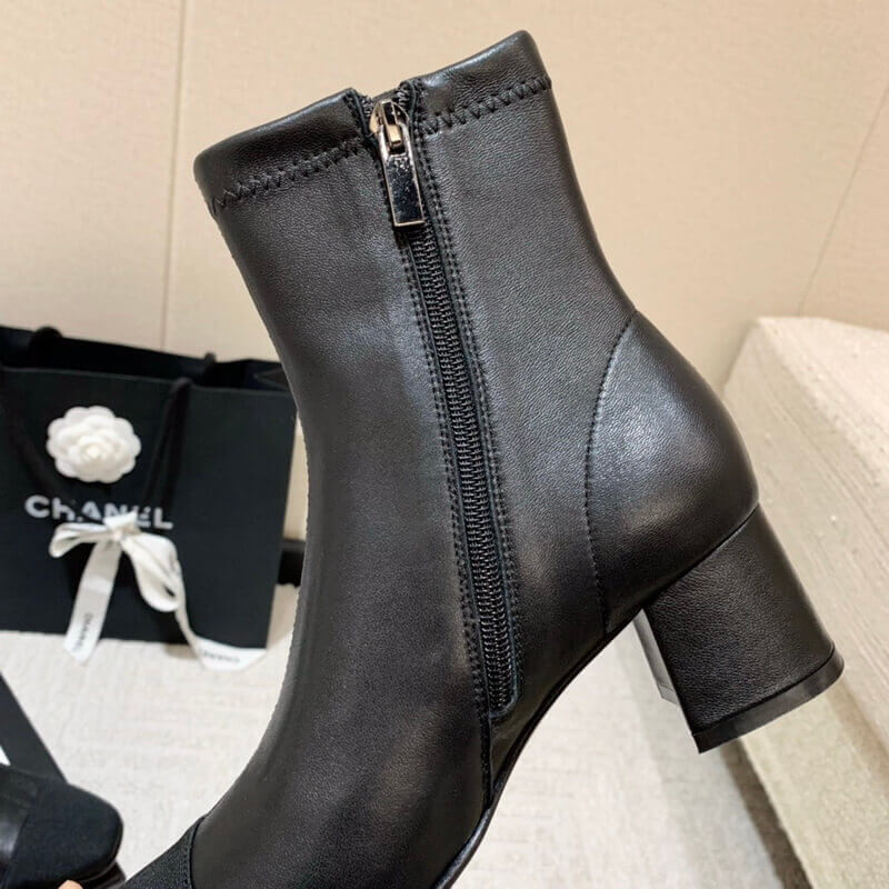 Ch**el Chunky Heel Short Boots