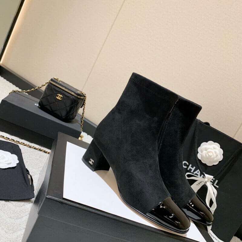 Ch**el Chunky Heel Short Boots