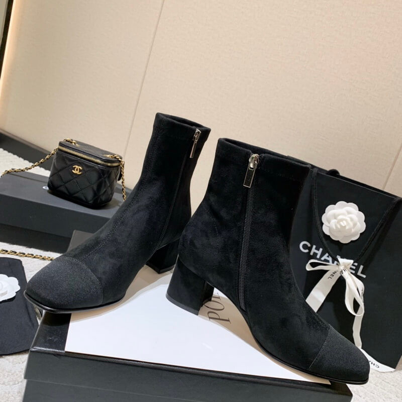 Ch**el Chunky Heel Short Boots