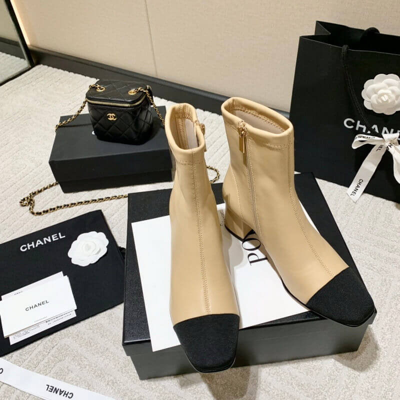 Ch**el Chunky Heel Short Boots