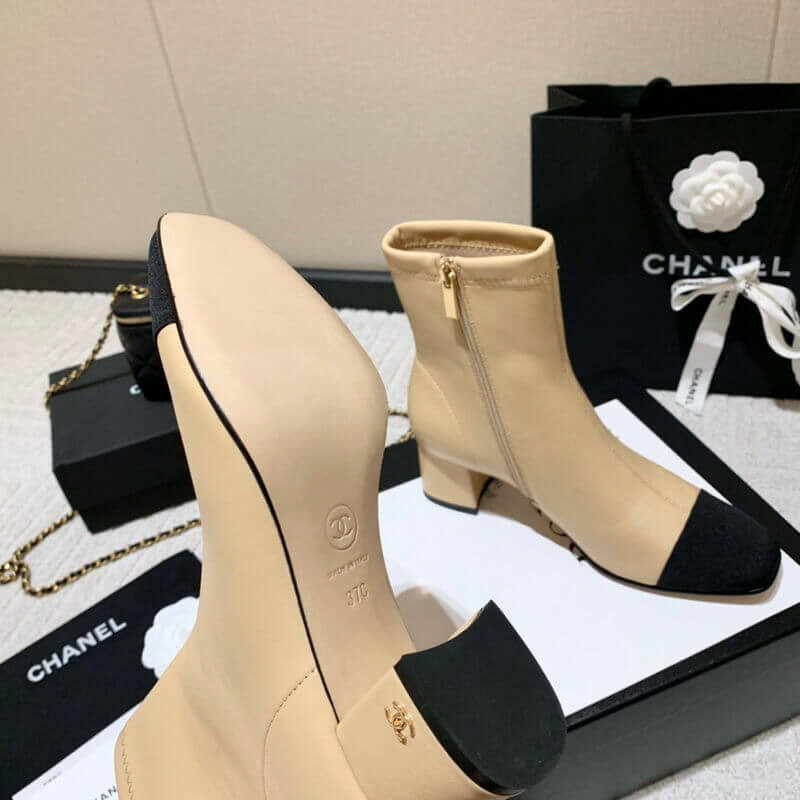 Ch**el Chunky Heel Short Boots