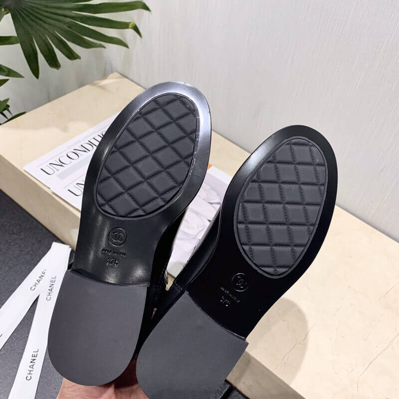 Ch**el Calfskin Cap Toe Ankle Boots