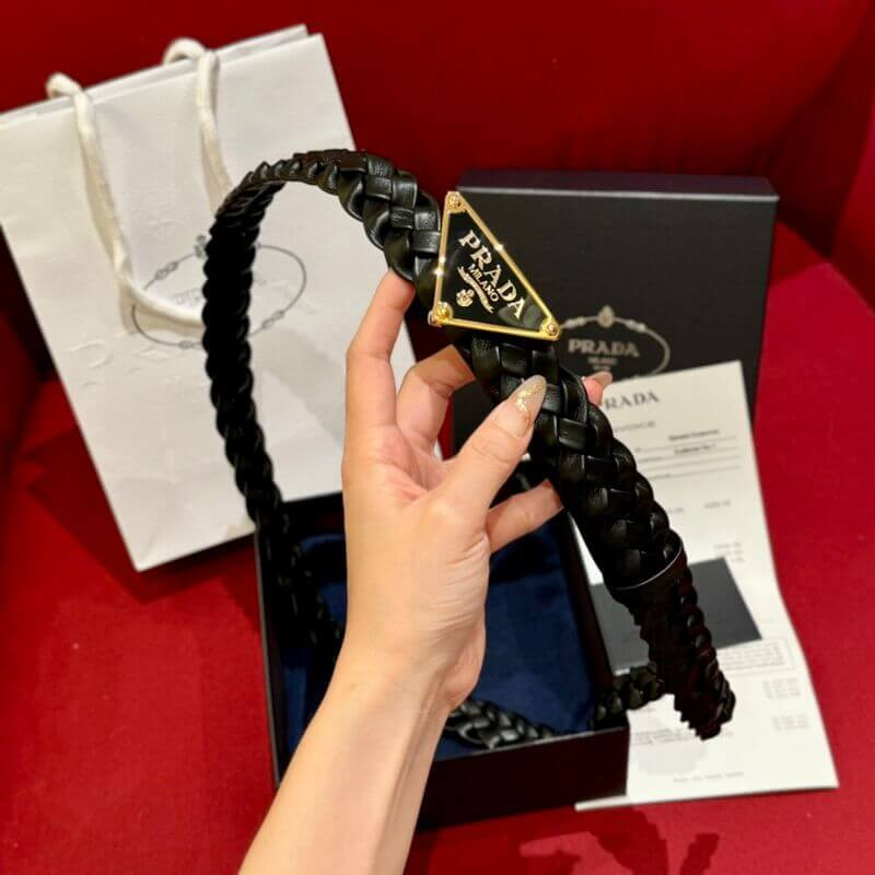 Pra*a Nappa Leather Belt