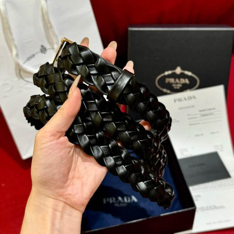 Pra*a Nappa Leather Belt