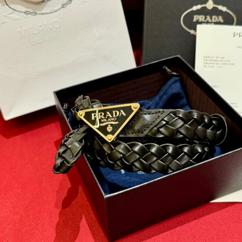 Pra*a Nappa Leather Belt