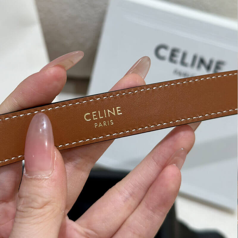 Ce1i*e Small Triomphe Belt Tan