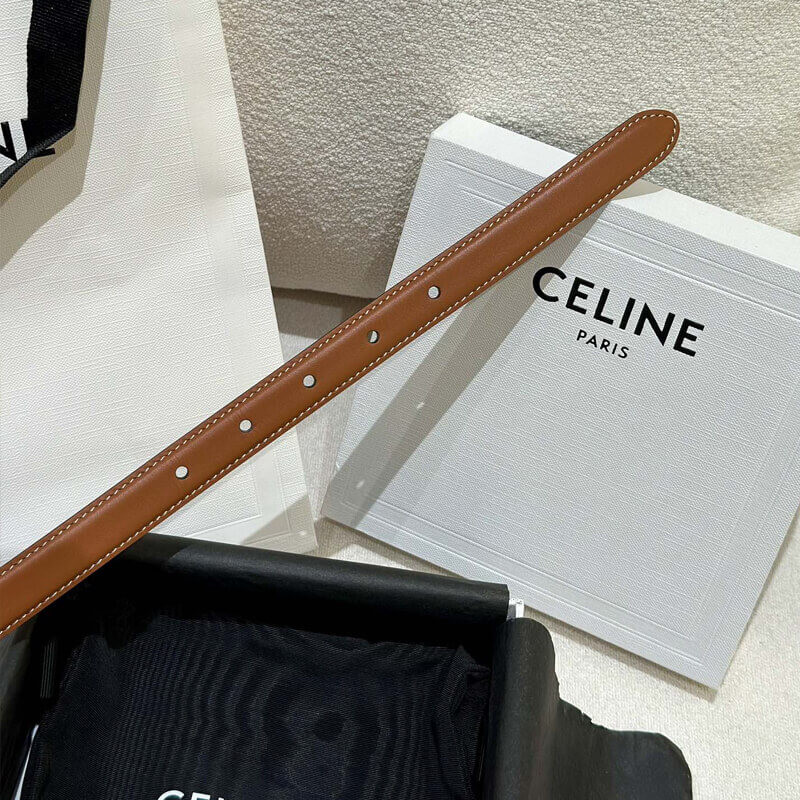 Ce1i*e Small Triomphe Belt Tan