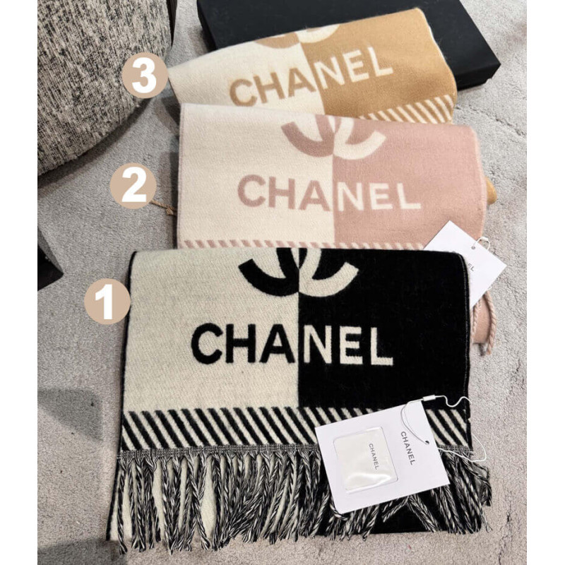 Ch**el Merino Wool Cashmere CC Scarf