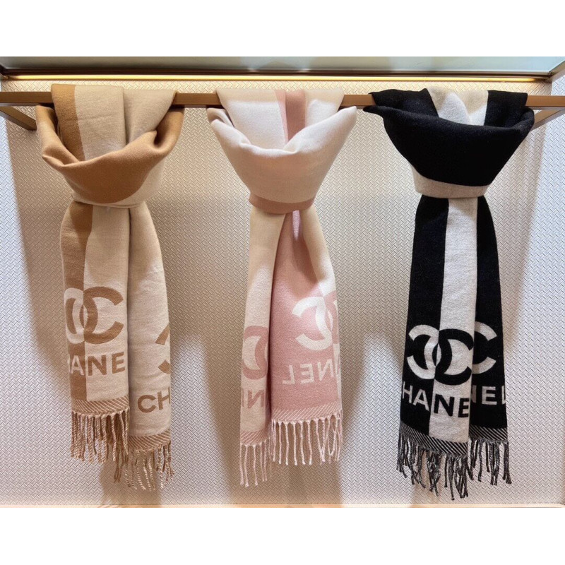 Ch**el Merino Wool Cashmere CC Scarf