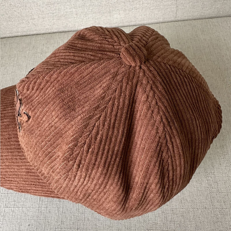 M1um1u Embossed Logo Velvet Hat