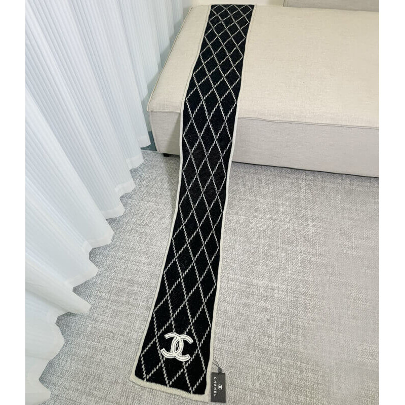 Ch**el Cashmere Quilted CC Scarf