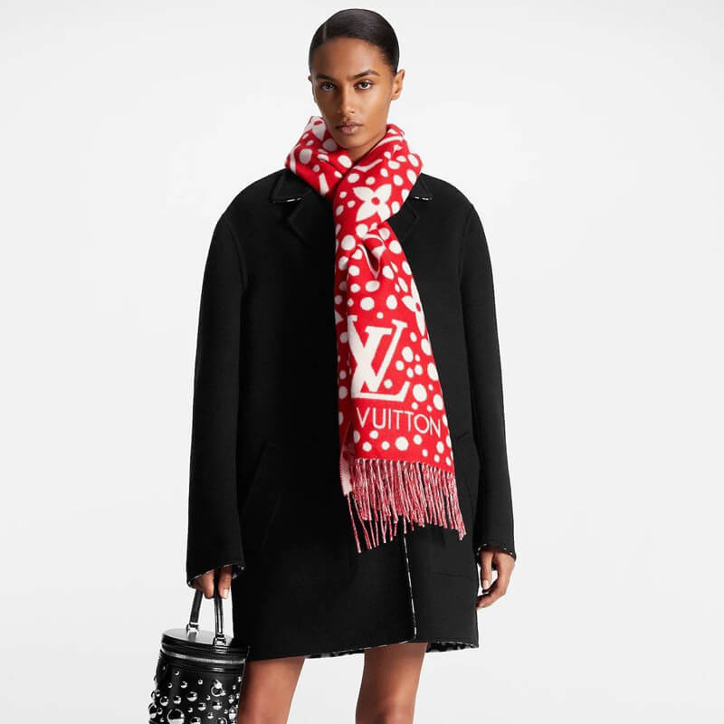 L0vis Vvtt0n x Yayoi Kusama Cashmere Scarf