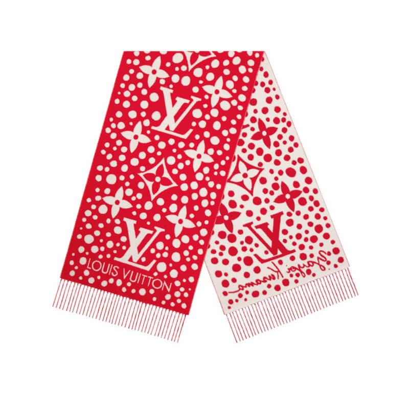 L0vis Vvtt0n x Yayoi Kusama Cashmere Scarf