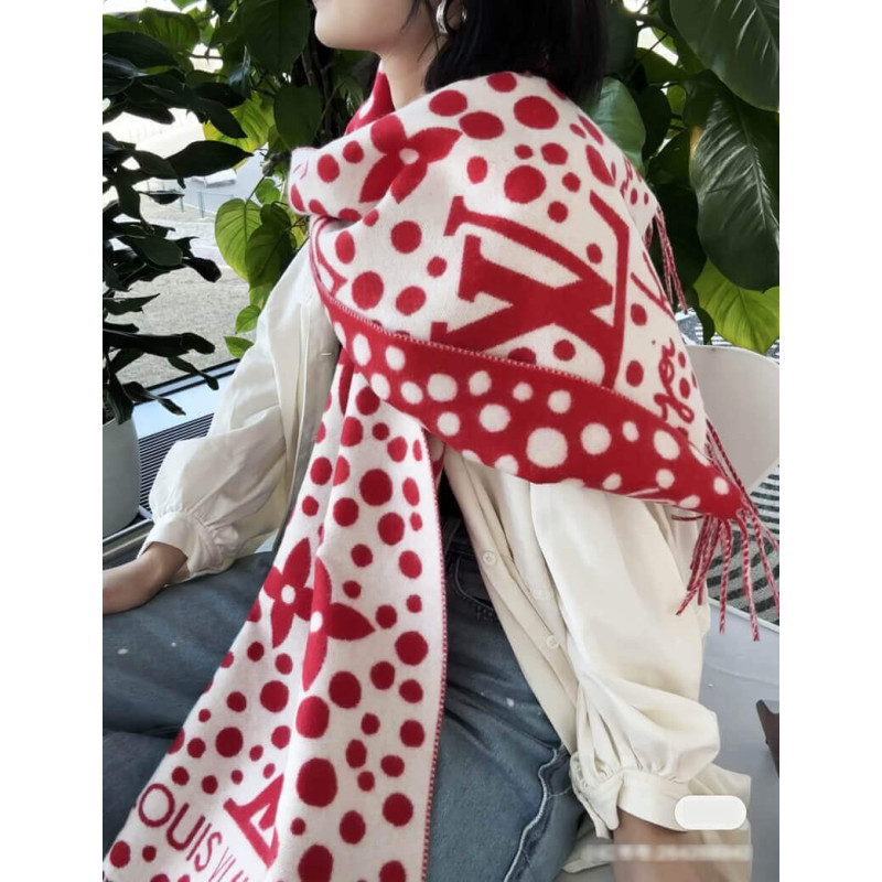 L0vis Vvtt0n x Yayoi Kusama Cashmere Scarf