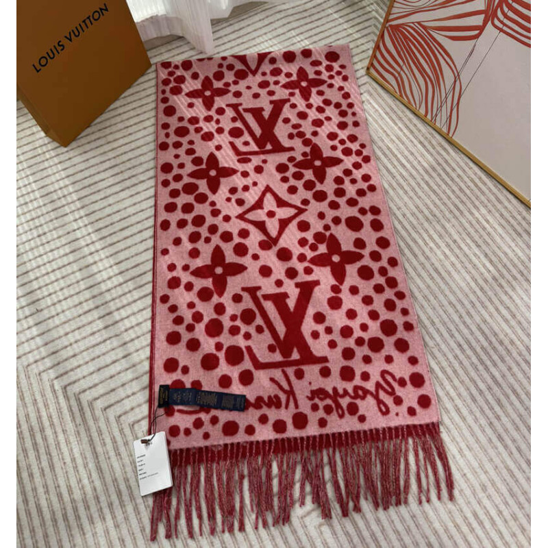 L0vis Vvtt0n x Yayoi Kusama Cashmere Scarf