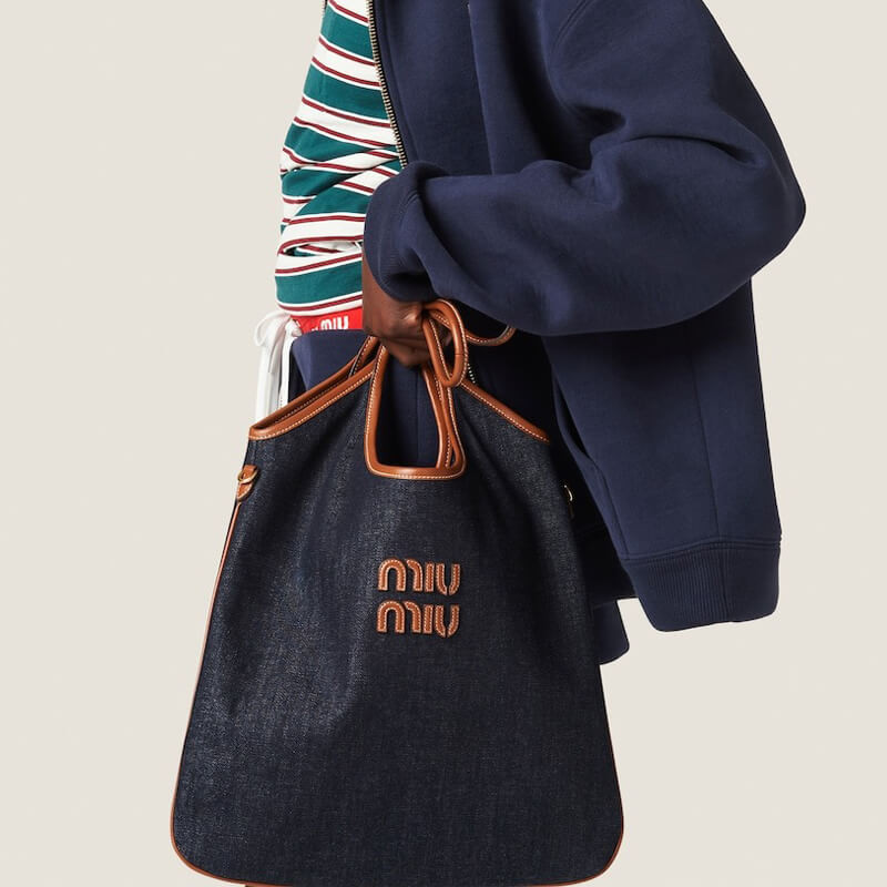Miu Miu Ivy Demin Tote Bag