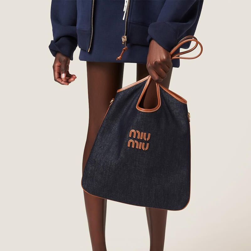 Miu Miu Ivy Demin Tote Bag