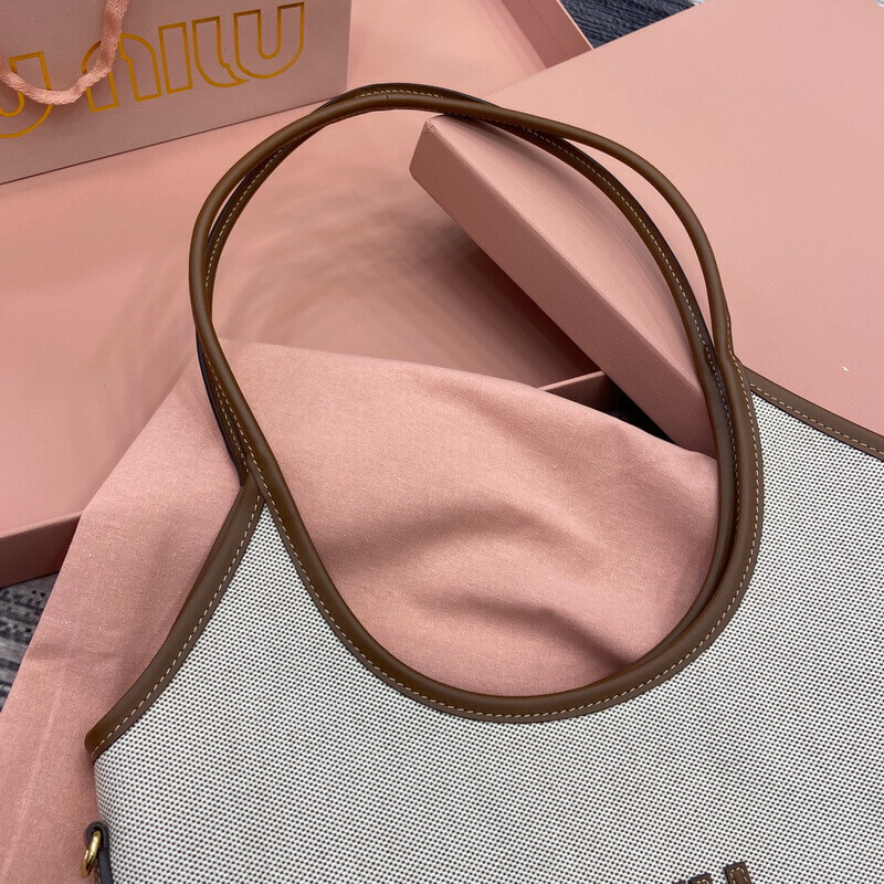 Miu Miu Ivy Canvas Tote Bag
