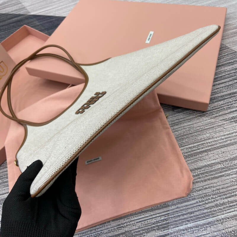 Miu Miu Ivy Canvas Tote Bag