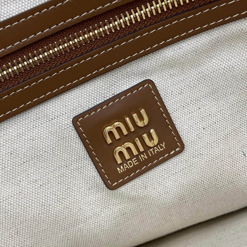Miu Miu Ivy Canvas Tote Bag