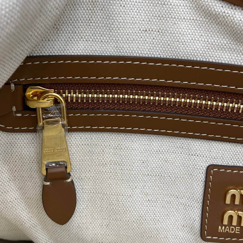 Miu Miu Ivy Canvas Tote Bag