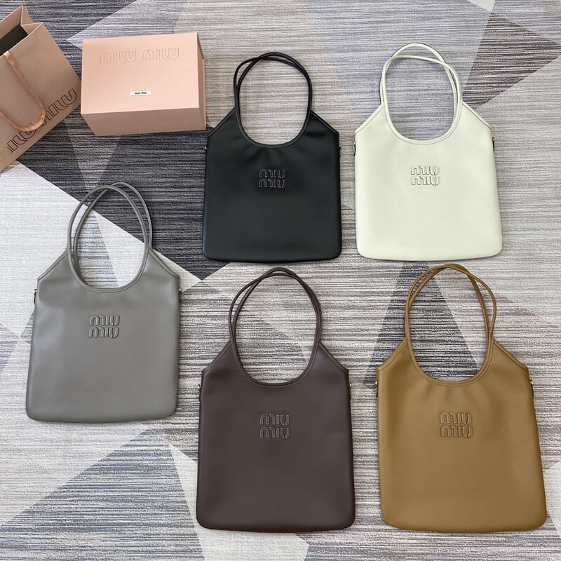 Miu Miu Ivy Leather Tote Bag