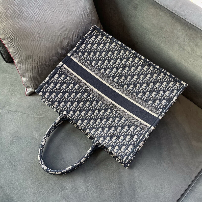 D10r Book Tote Large Canvas Blue