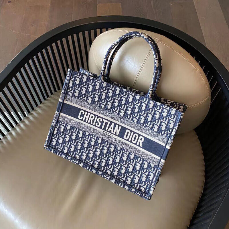 D10r Book Tote Medium Canvas Blue