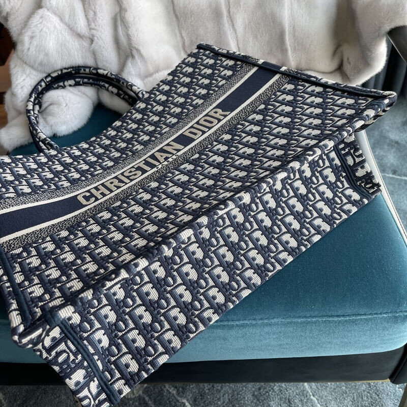 D10r Book Tote Medium Canvas Blue