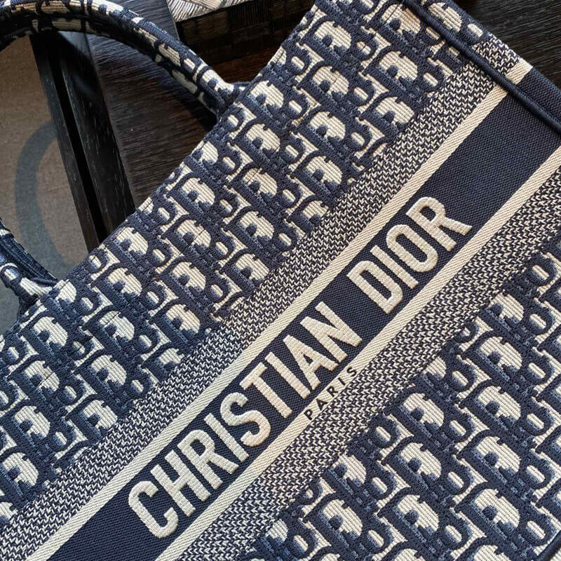 D10r Book Tote Medium Canvas Blue