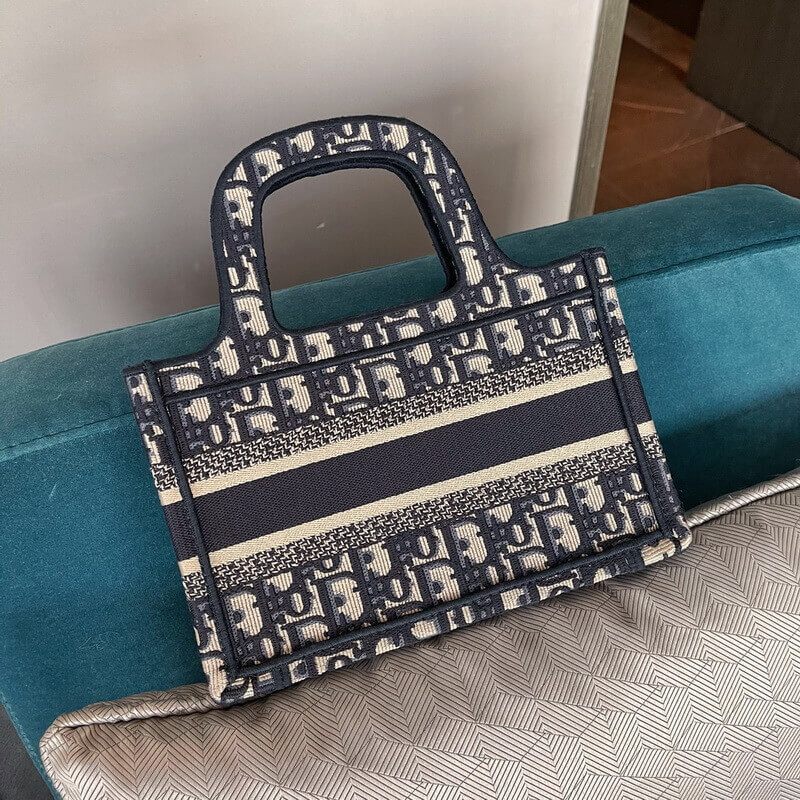 D10r Book Tote Mini Canvas Blue