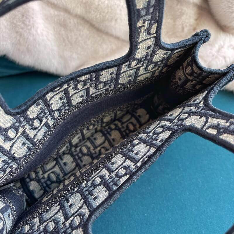 D10r Book Tote Mini Canvas Blue