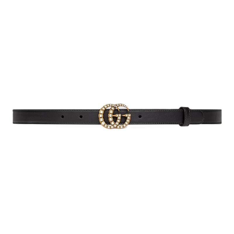 Gvc*1 Black Double G Pearl 20mm Belt 476342