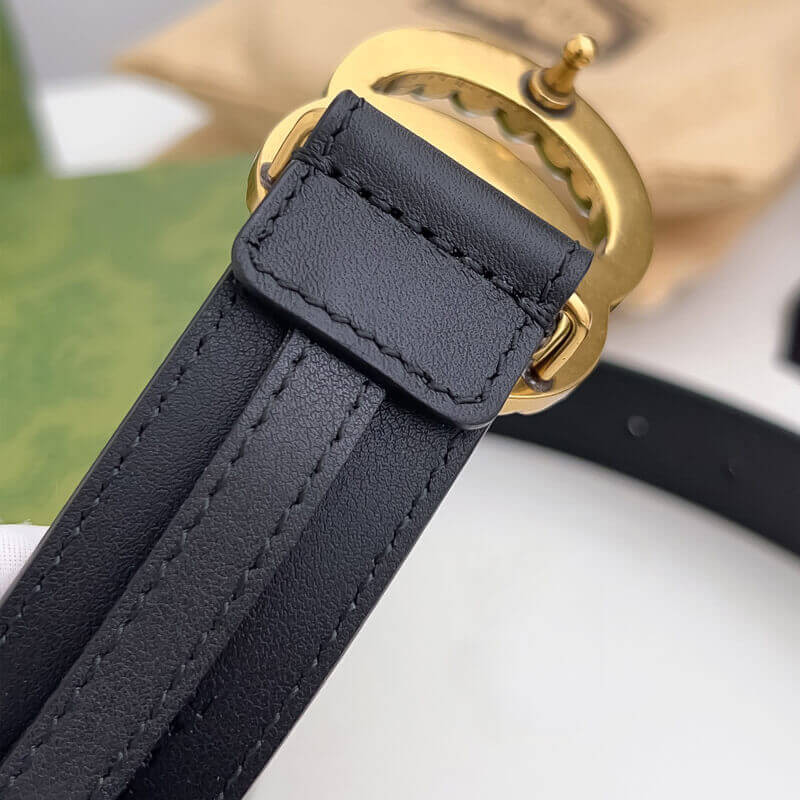 Gvc*1 Black Double G Pearl 30mm Belt 453260