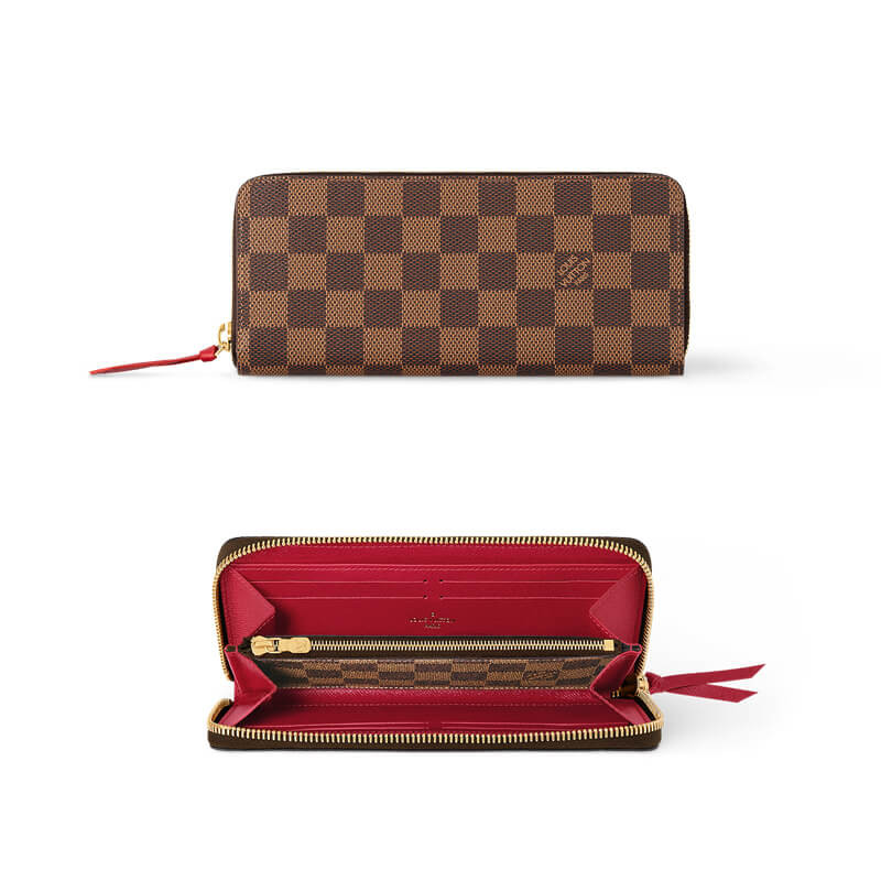 L0vis Vvtt0n Damier Ebene Canvas Clémence Wallet N60534