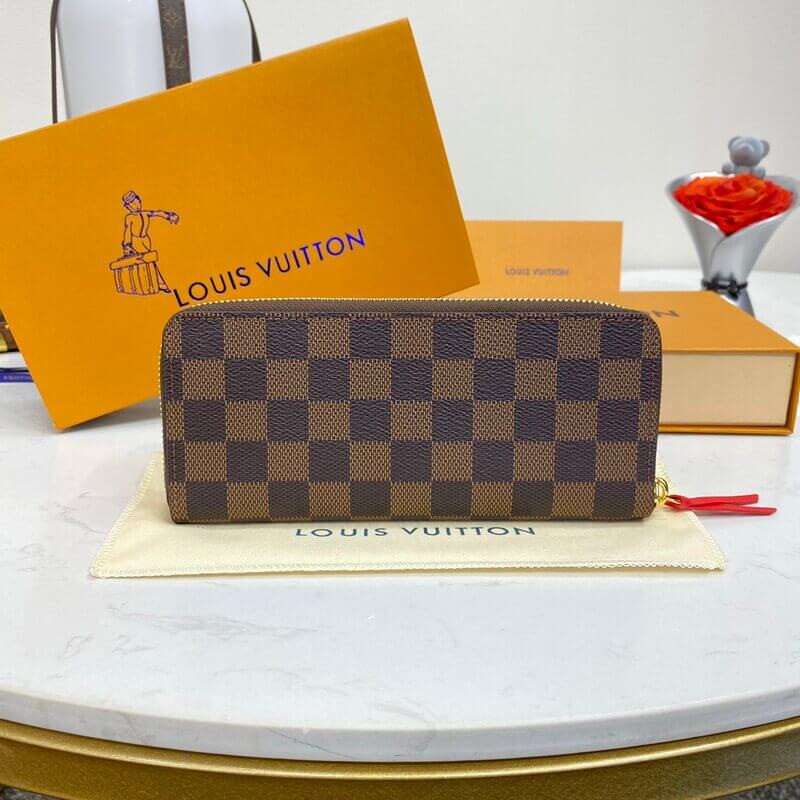 L0vis Vvtt0n Damier Ebene Canvas Clémence Wallet N60534