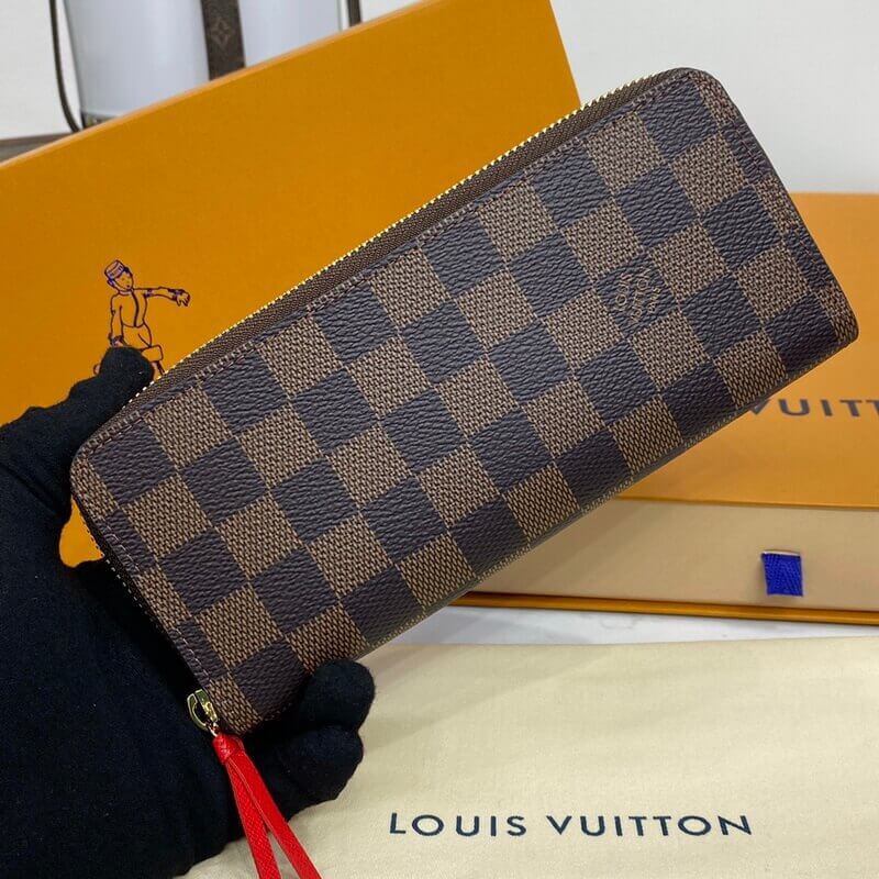 L0vis Vvtt0n Damier Ebene Canvas Clémence Wallet N60534